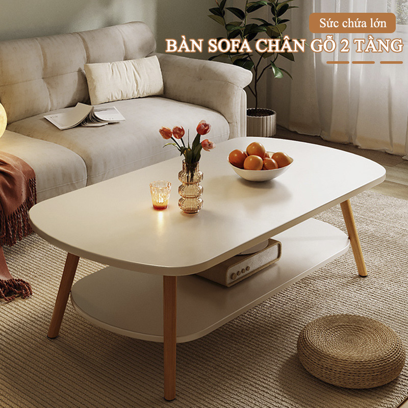 Bàn Trà SoFa Phòng Khách 2 Tầng Thiết Kế Hiện Đại Phong Cách Bắc Âu Gỗ MDF BSF-34 ZataFu