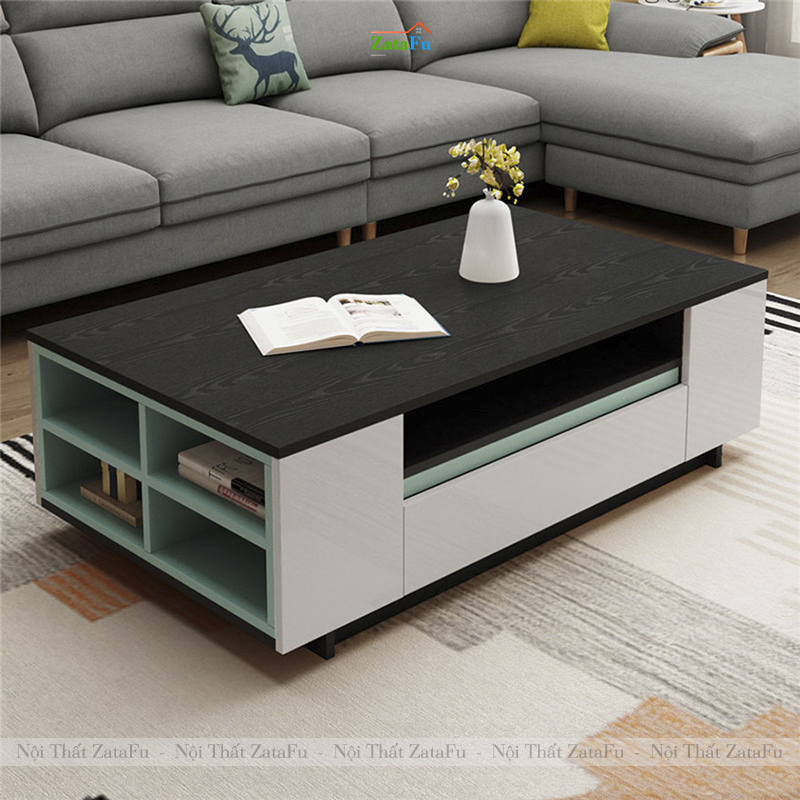 Bàn Trà Sofa Phòng Khách Hiện Đại Gỗ MDF Xanh Chống Ẩm BSF-38 ZataFu