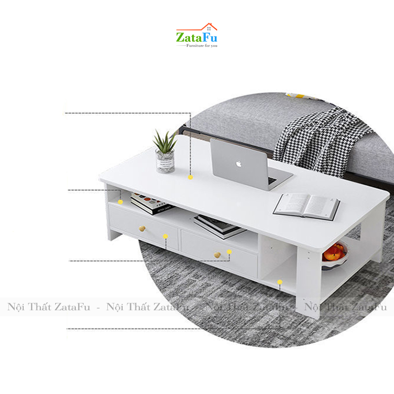 Bàn sofa giá rẻ thiết kế 4 ngăn kéo BSF-18