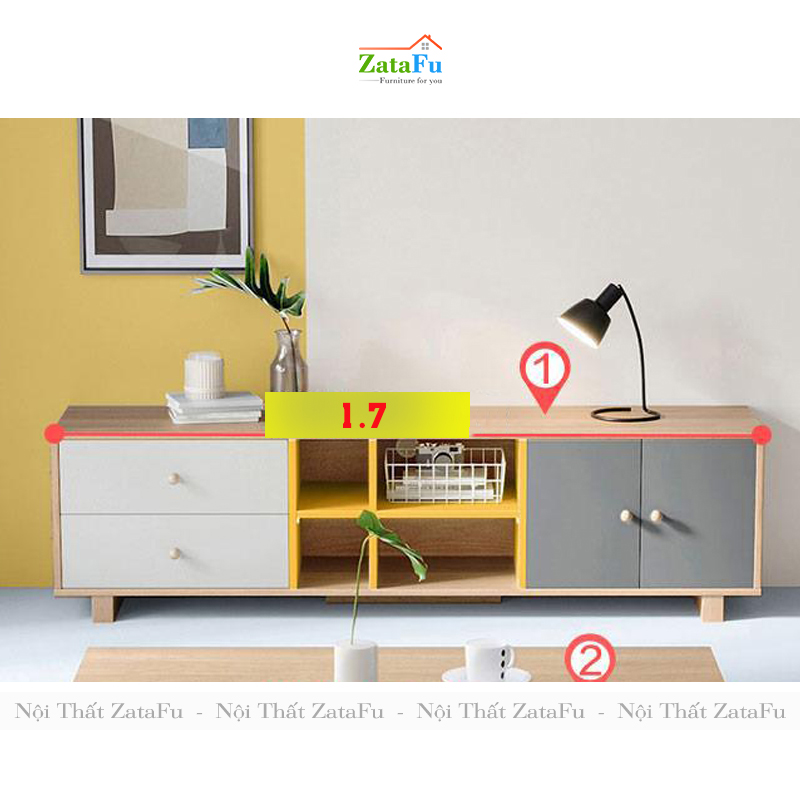 Kệ tivi phòng khách phong cách năng động KTV-09