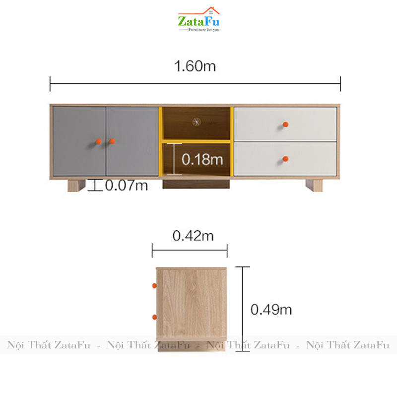 Kệ tivi phòng khách phong cách năng động KTV-09