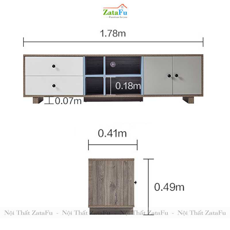 Kệ tivi phòng khách phong cách năng động KTV-09
