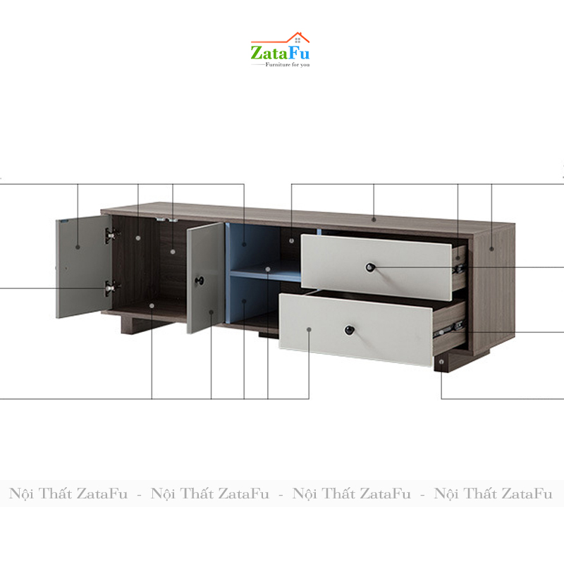 Kệ tivi phòng khách phong cách năng động KTV-09