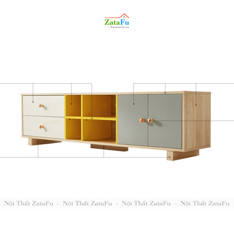 Kệ tivi phòng khách phong cách năng động KTV-09