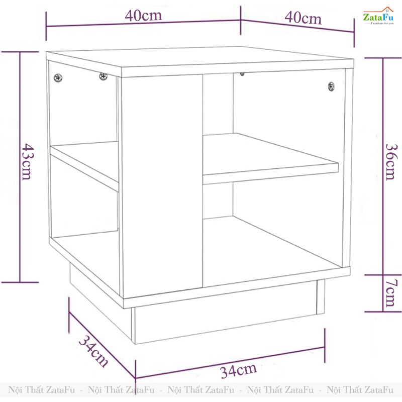 Bàn Trà SoFa Phòng Khách Gỗ MDF Đơn GIản Tiện Nghi  BSF-41 ZataFu