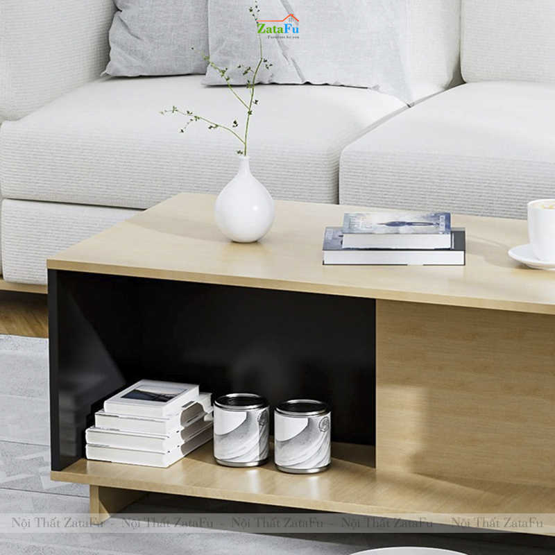 Bàn Trà SoFa Phòng Khách Thiết Kế Đơn Giản Gỗ MDF Lõi Xanh BSF-40 ZataFu
