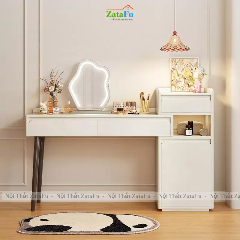 Bàn Trang Điểm Chân Gỗ Tự Nhiên Có Thể Tùy Chỉnh Kích Thước BTD-36 ZataFu