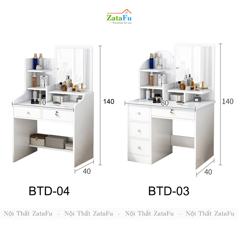 Bàn trang điểm thiết kế đơn giản BTD-04