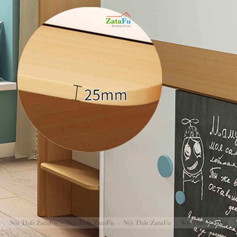 Giường ngủ cho bé kèm tủ quần áo và kệ GG-04
