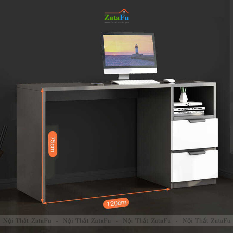 Bàn làm việc tủ trang trí kết hợp hoặc tách rời BLV-54