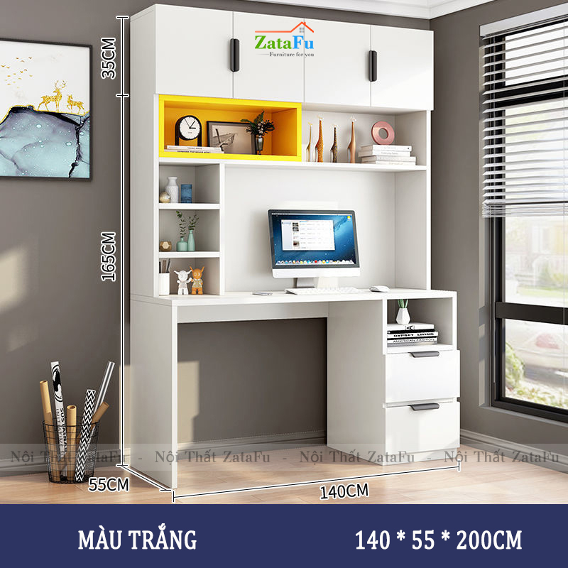 Bàn làm việc tủ trang trí kết hợp hoặc tách rời BLV-54