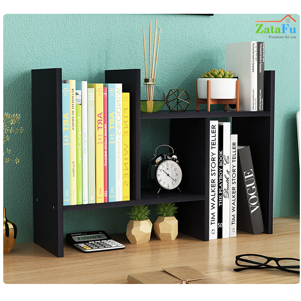 Kệ sách gỗ lắp ghép để bàn tùy chỉnh đa năng KTT-01