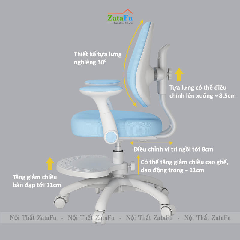Ghế học sinh chống gù tăng chỉnh chiều cao RA-2