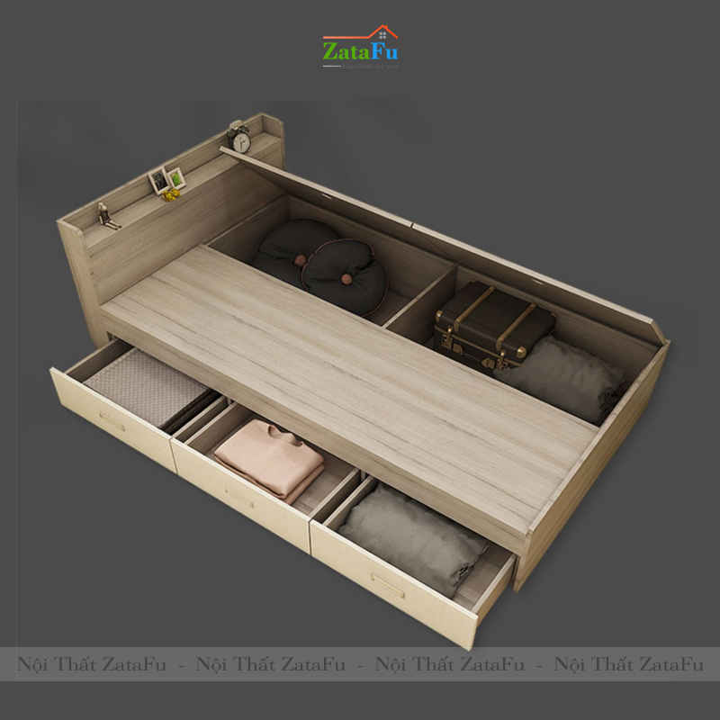 Giường ngủ kết hợp ngăn kéo thiết kế đơn giản GG-20