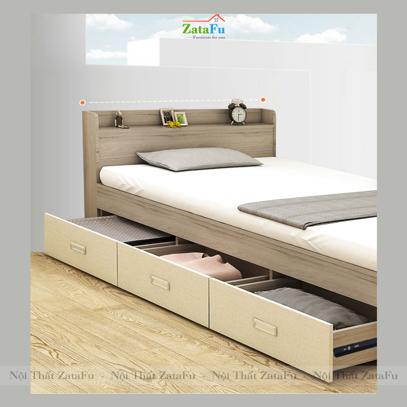 Giường ngủ kết hợp ngăn kéo thiết kế đơn giản GG-20