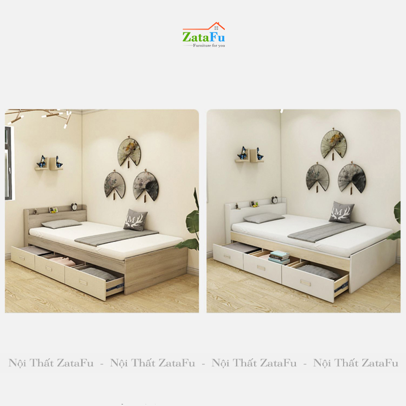 Giường ngủ kết hợp ngăn kéo thiết kế đơn giản GG-20