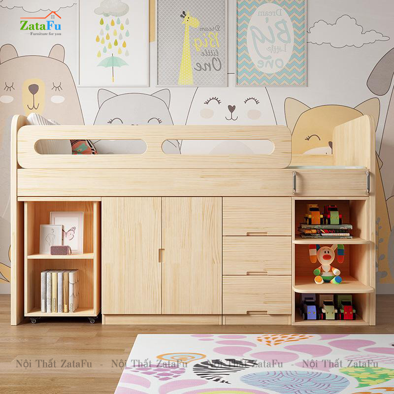 Giường ngủ đa năng kết hợp modul nội thất hiện đại cho bé GG-42