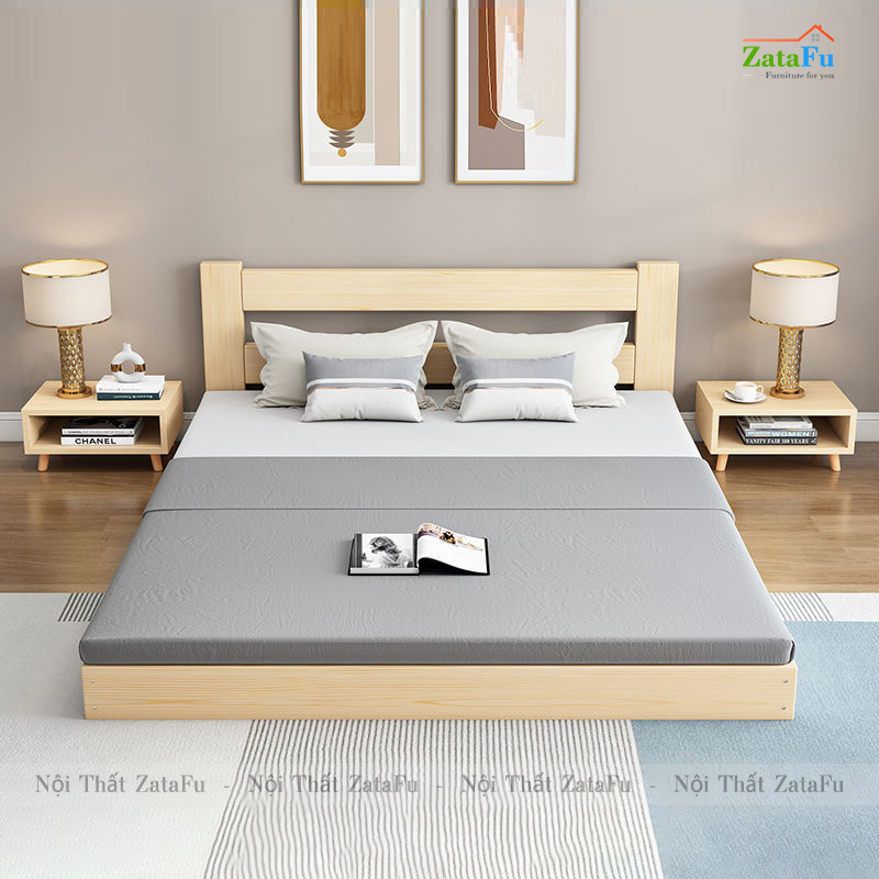 Giường Gỗ Phòng Ngủ Giường Đặt Sàn GG-24