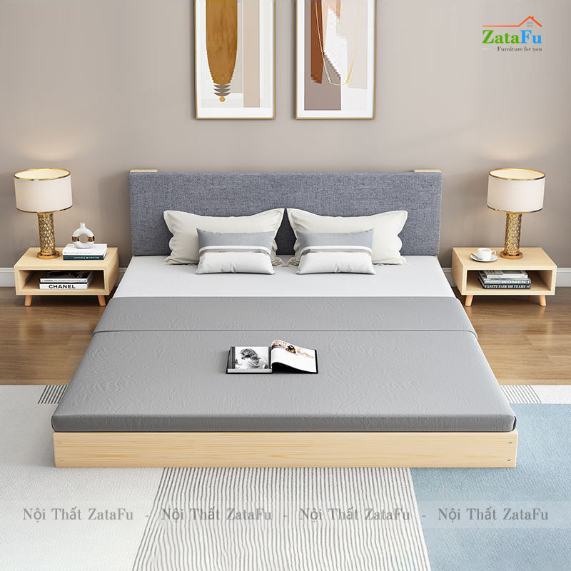 Giường Gỗ Phòng Ngủ Giường Đặt Sàn GG-24