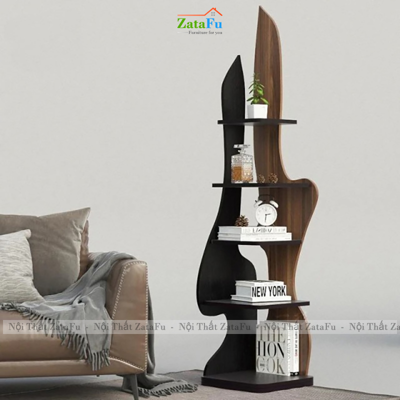 Kệ Trang Trí Hiện Đại Để Cạnh Bàn Sofa Thiết Kế Độc Đáo  KTT-144 ZataFu