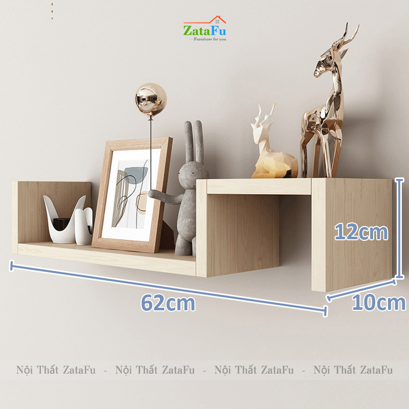 Kệ decor gắn tường hình bậc thang uốn lượn độc đáo KTT-120