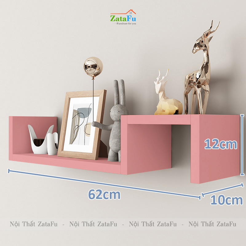 Kệ decor gắn tường hình bậc thang uốn lượn độc đáo KTT-120