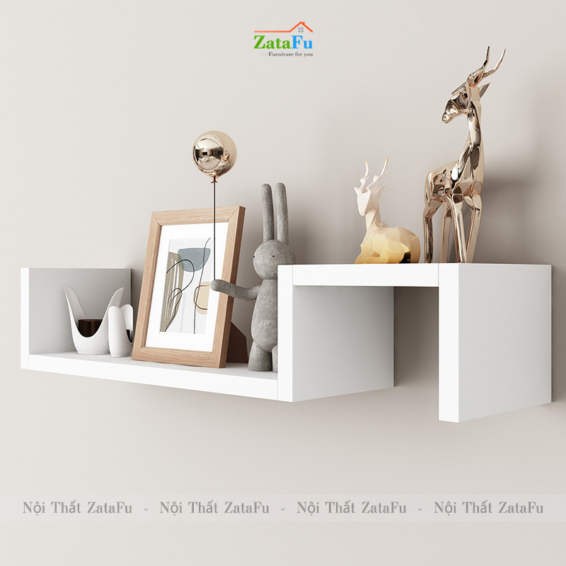 Kệ decor gắn tường hình bậc thang uốn lượn độc đáo KTT-120