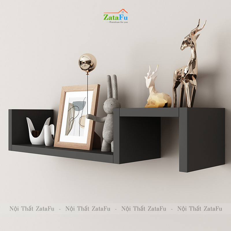 Kệ decor gắn tường hình bậc thang uốn lượn độc đáo KTT-120