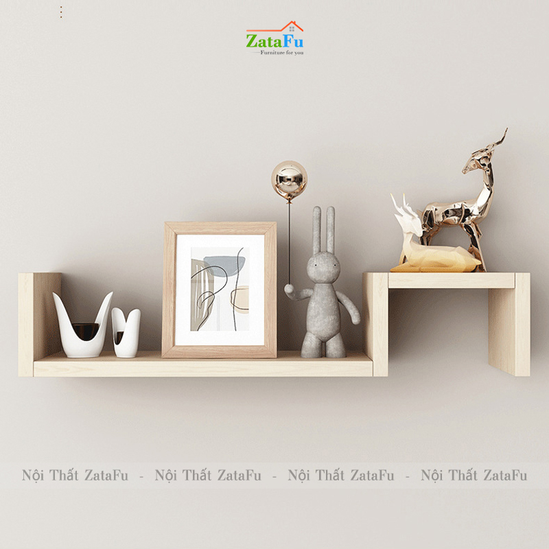 Kệ decor gắn tường hình bậc thang uốn lượn độc đáo KTT-120