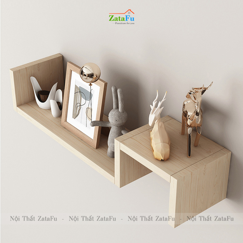 Kệ decor gắn tường hình bậc thang uốn lượn độc đáo KTT-120