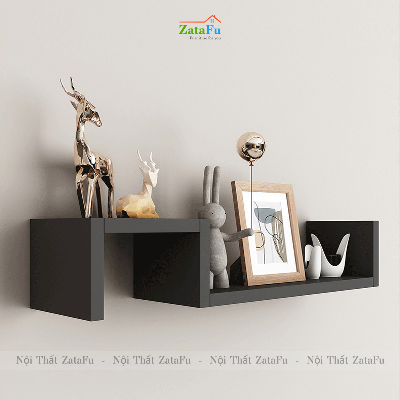 Kệ decor gắn tường hình bậc thang uốn lượn độc đáo KTT-120