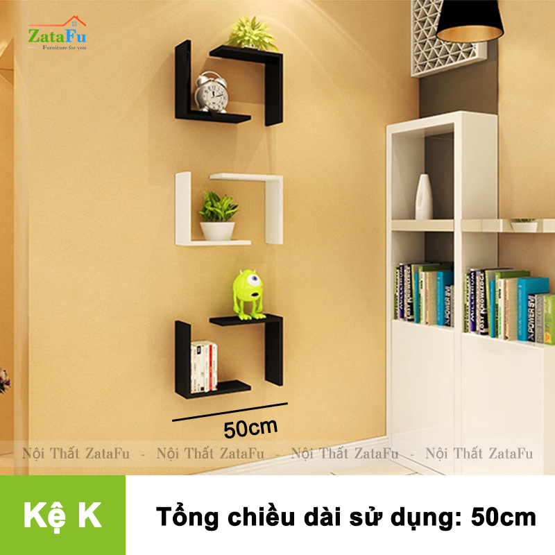 Kệ gỗ treo tường kệ sách decor đa dạng phân loại độc đáo KTT-107