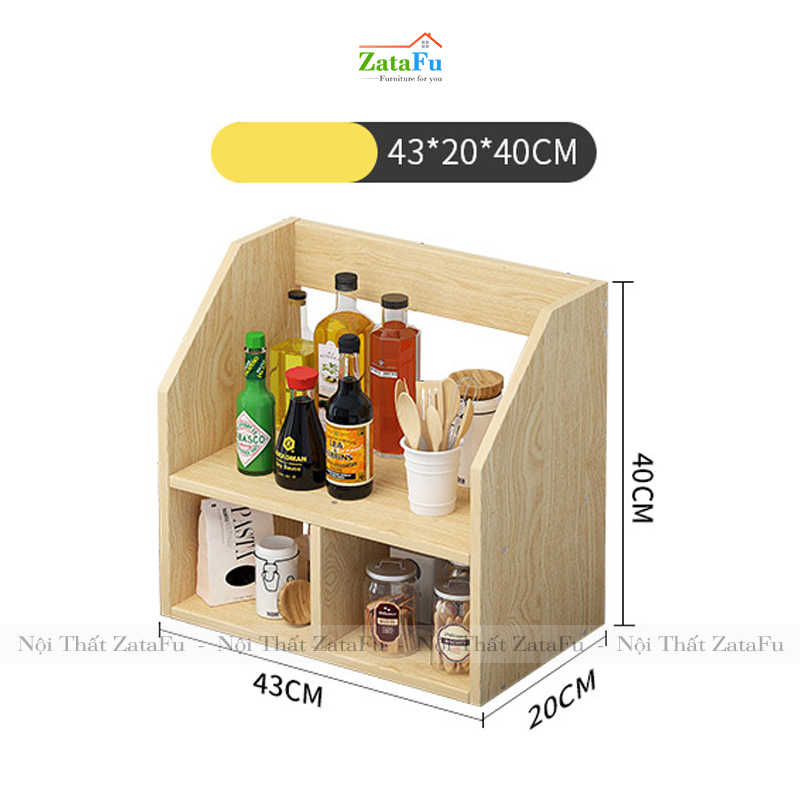 Kệ gia vị phòng bếp gỗ công nghiệp KBEP-10