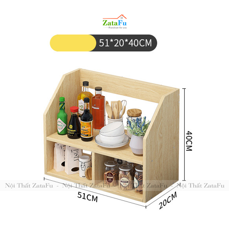 Kệ gia vị phòng bếp gỗ công nghiệp KBEP-10