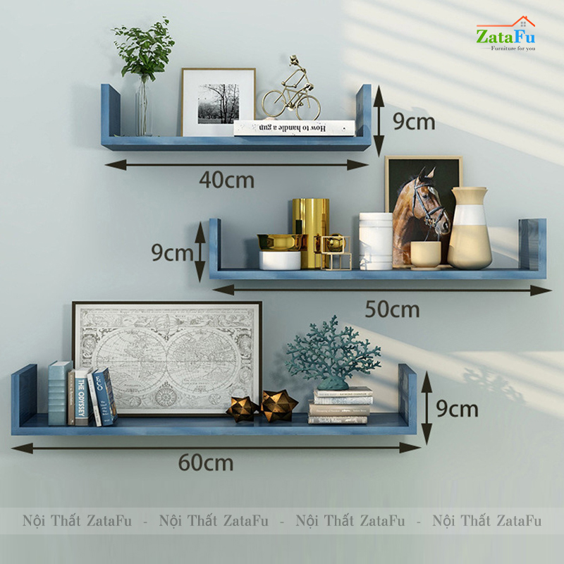 Kệ trang trí treo tường chữ U đa năng nhiều kích thước KTT-93