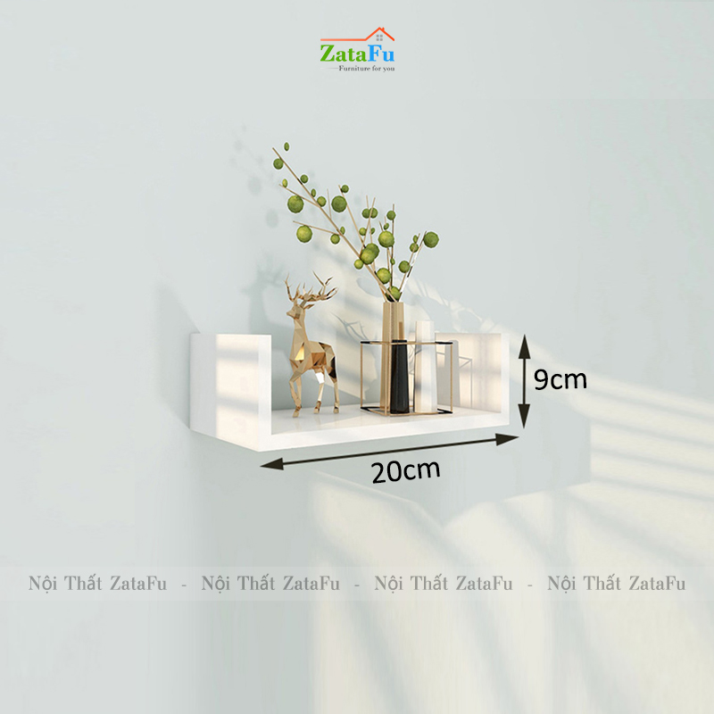Kệ trang trí treo tường chữ U đa năng nhiều kích thước KTT-93