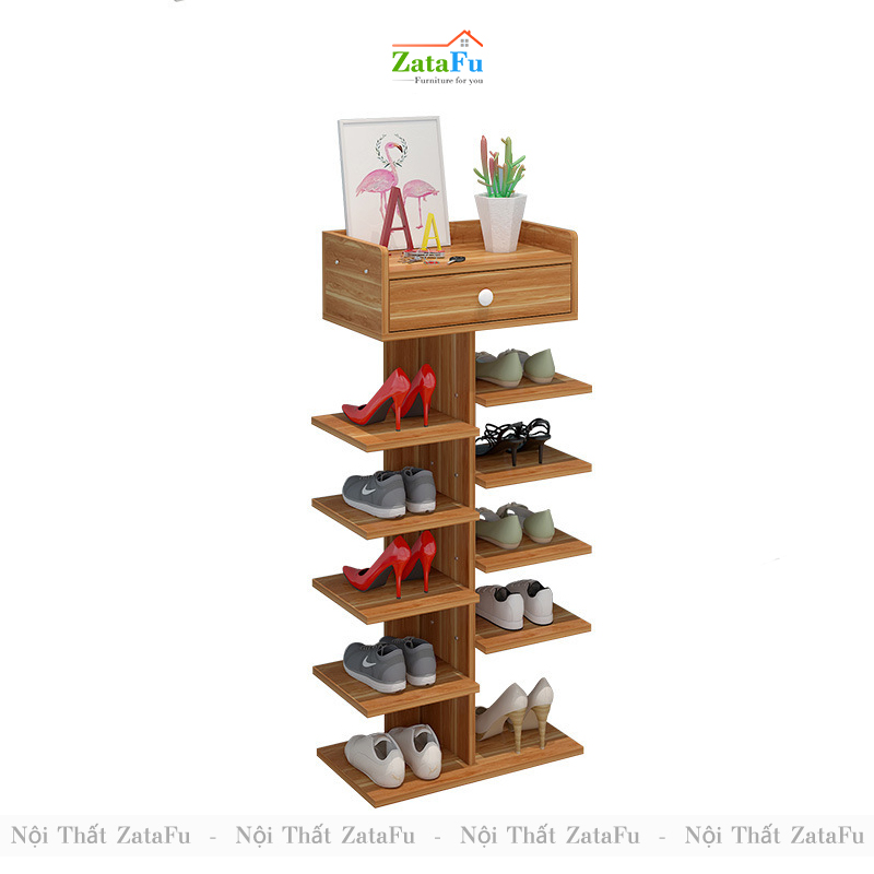 Kệ giày gỗ đựng giày hình cây