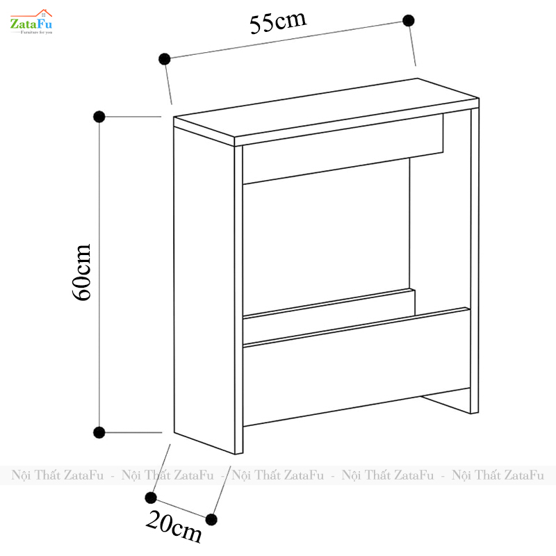 Kệ Gỗ Để Bàn SoFa Phòng Khách Tab Đầu Giường Mini Thiết Kế Đơn Giản TDG-41 ZataFu