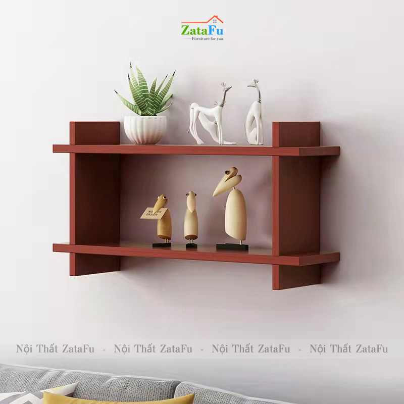 Kệ gỗ mini hình thang decor gắn tường xinh xắn KTT-113