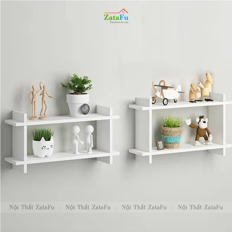 Kệ gỗ mini hình thang decor gắn tường xinh xắn KTT-113