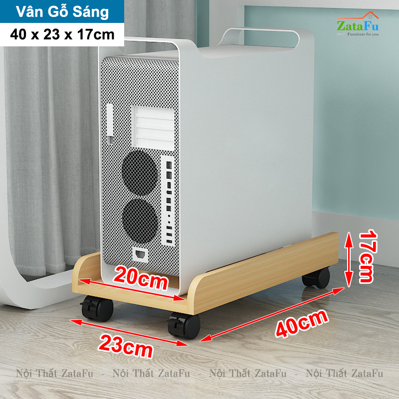 Kệ kê thùng máy tính để bàn CPU có bánh xe di chuyển gắn khóa bánh và ngăn kệ KTT-126