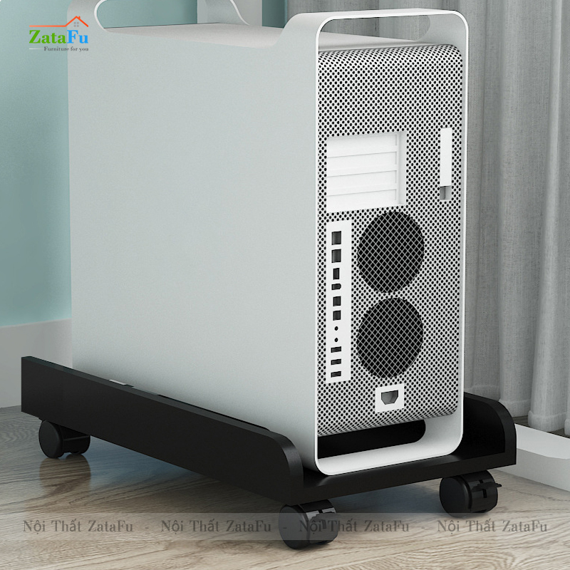 Kệ kê thùng máy tính để bàn CPU có bánh xe di chuyển gắn khóa bánh và ngăn kệ KTT-126