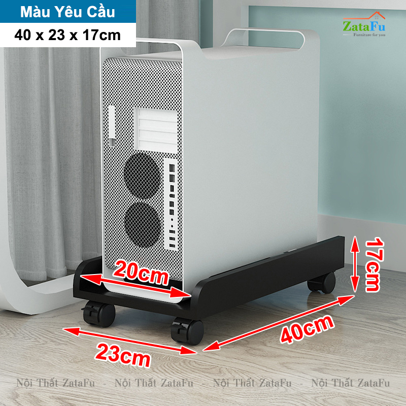 Kệ kê thùng máy tính để bàn CPU có bánh xe di chuyển gắn khóa bánh và ngăn kệ KTT-126