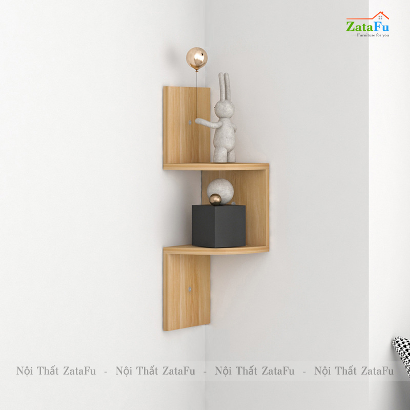 Kệ decor gỗ kệ sách gắn tường hình ziczac mới lạ cho căn phòng KTT-51