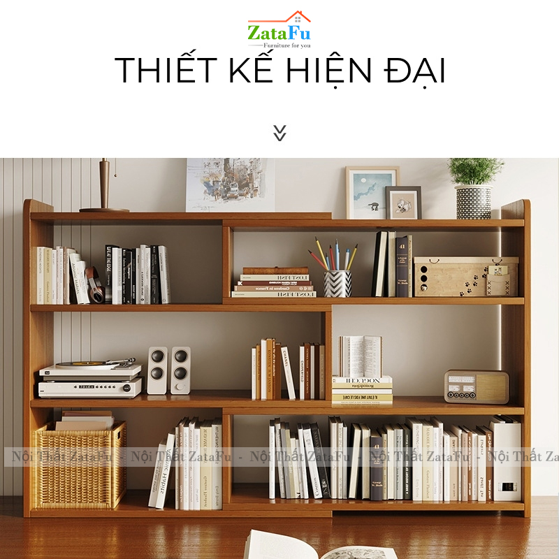 Kệ Để Sách Tùy Chỉnh Thiết Kế Hiện Đại Decor Trang Trí Phòng Học Phòng Khách KTT-141 ZataFu