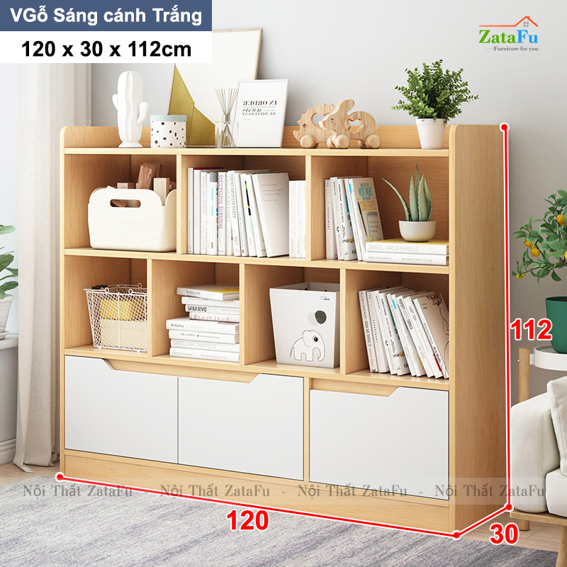 Tủ Kệ Sách Gỗ MDF Trang Trí Phòng KTT-63