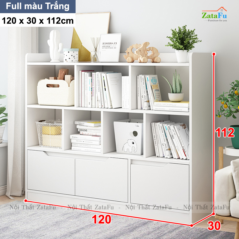 Tủ Kệ Sách Gỗ MDF Trang Trí Phòng KTT-63