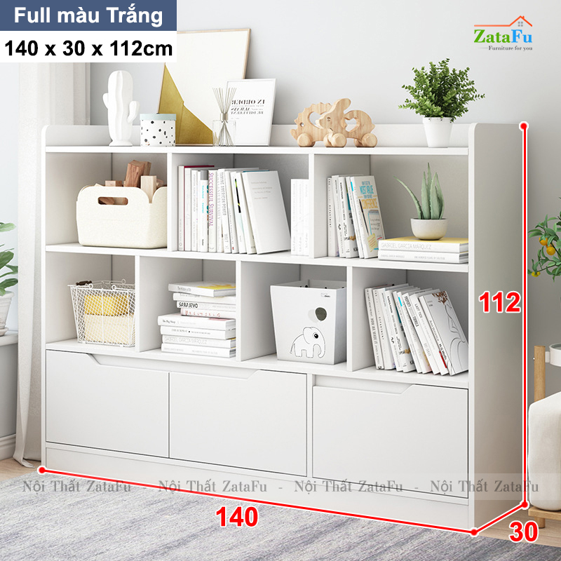 Tủ Kệ Sách Gỗ MDF Trang Trí Phòng KTT-63