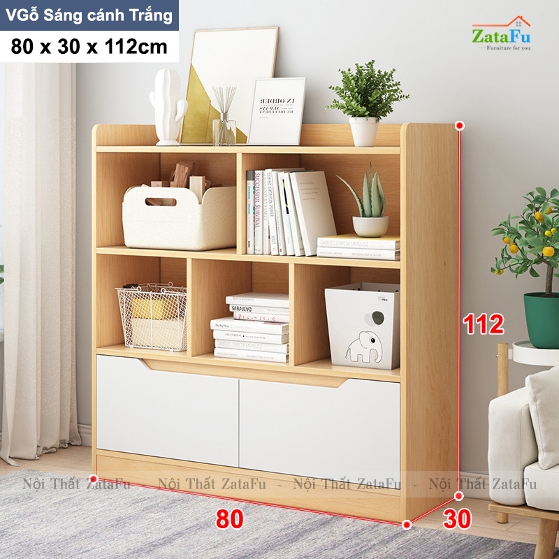 Tủ Kệ Sách Gỗ MDF Trang Trí Phòng KTT-63