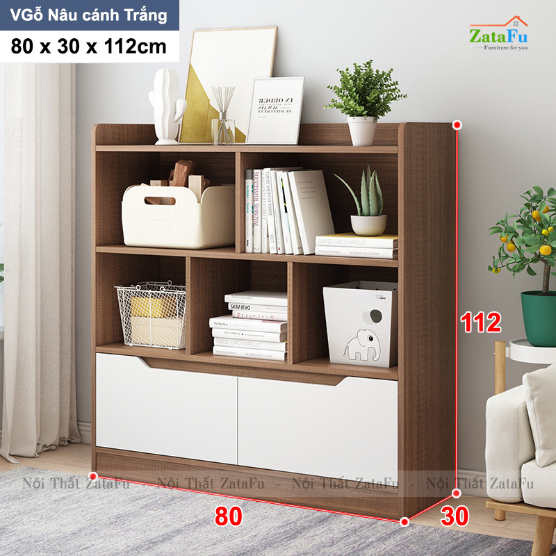 Tủ Kệ Sách Gỗ MDF Trang Trí Phòng KTT-63